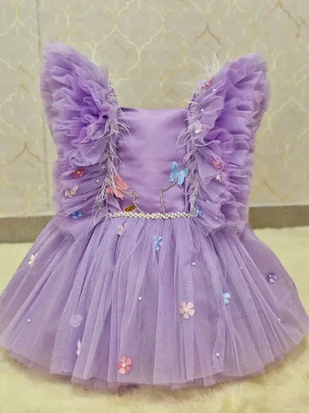Vestido Luxuoso Rosa Asa Fixa