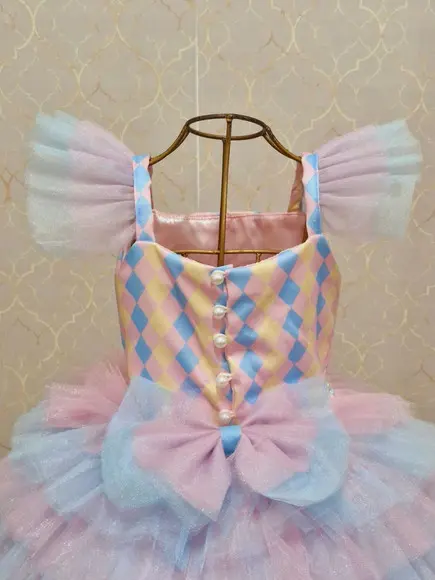 Vestido Luxo Tema Stitch e Angel