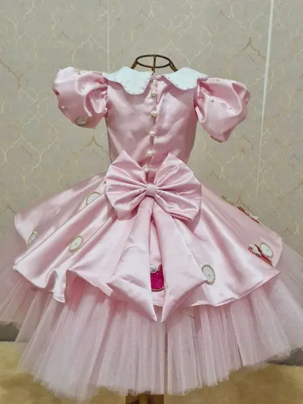 Vestido Minnie Rosa Bebê e Pink