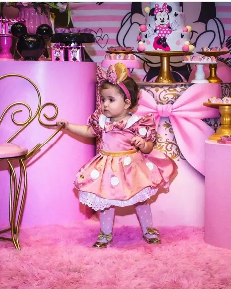 Vestido Minnie Rosé Luxo