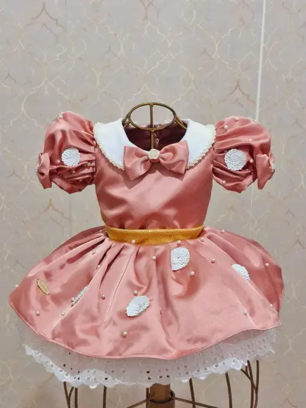 Vestido Minnie Rosé Luxo