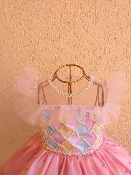 Vestido Palhacinha Rosa