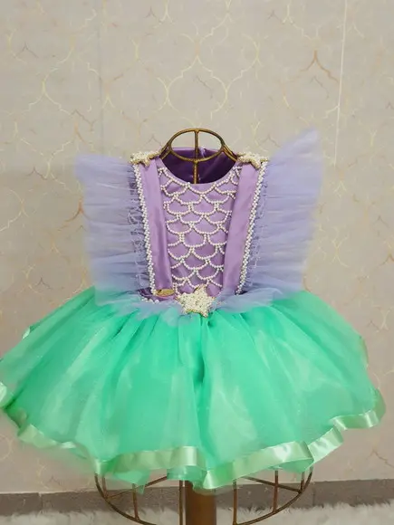Vestido Pequena Sereia Comprimento Curto