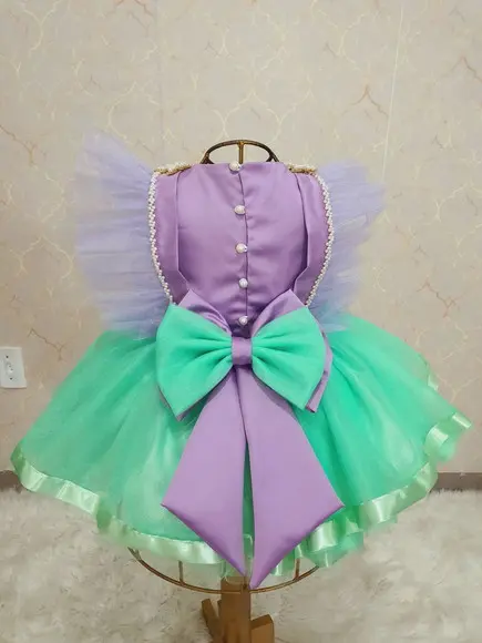 Vestido Pequena Sereia Comprimento Curto