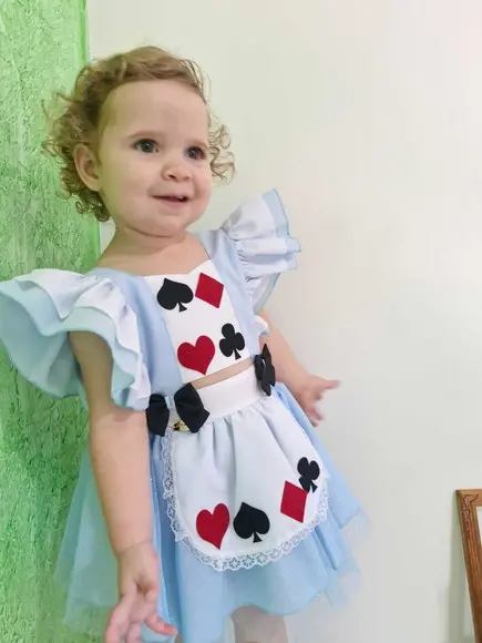 Vestido Romper Alice no País das Maravilha