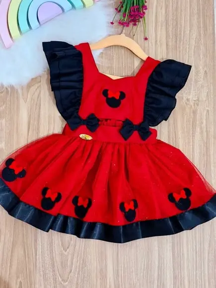 Vestido Romper Minnie Vermelha