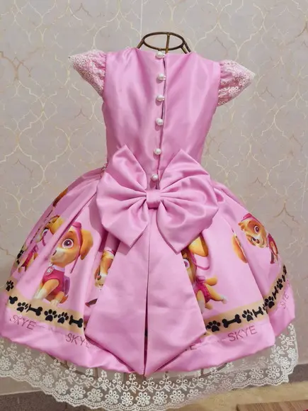 Vestido Rosa Luxo Skye Patrulha Canina