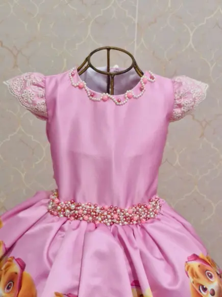 Vestido Rosa Luxo Skye Patrulha Canina