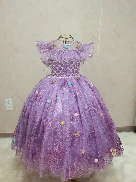 Vestido Sereia Luxo Brilhoso
