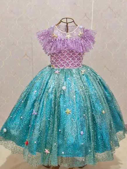 Vestido Sereia Luxo Brilhoso