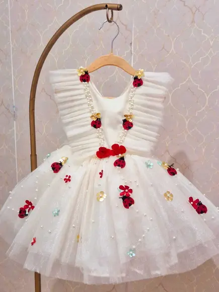 Vestido Tema Joaninha Luxuoso