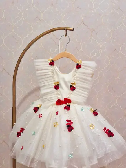 Vestido Tema Joaninha Luxuoso