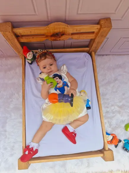Vestido Trapézio Tematico Branca Neve