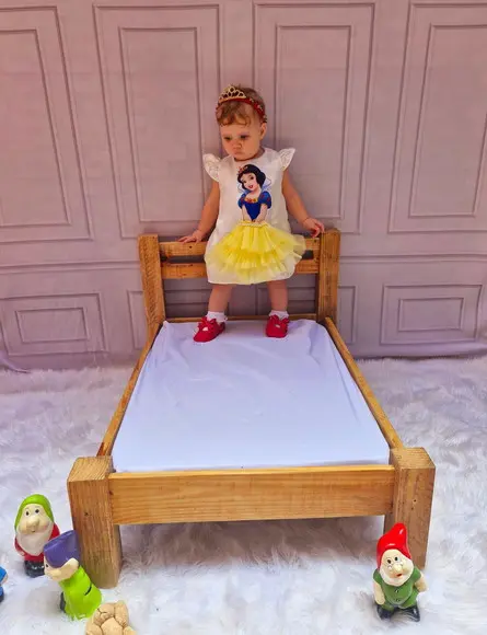 Vestido Trapézio Tematico Branca Neve