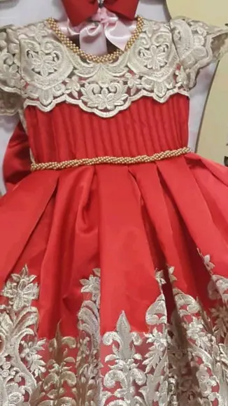 Vestido Vermelho Com Renda