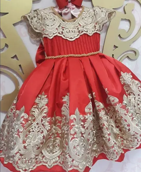 Vestido Vermelho Com Renda