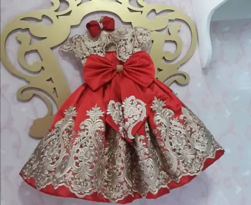 Vestido Vermelho Com Renda