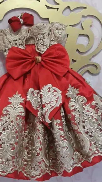Vestido Vermelho Com Renda