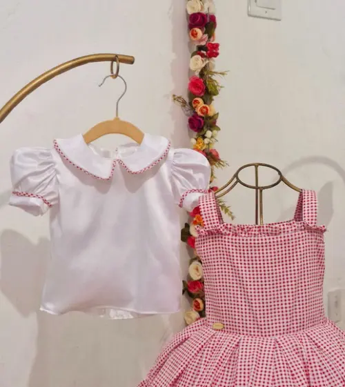 Vestido Xadrez Vermelho Bonequinha