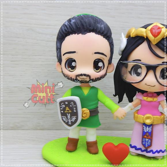 Mini Cult Casal Personalizado Cosplayer - Link e Zelda