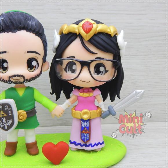 Mini Cult Casal Personalizado Cosplayer - Link e Zelda