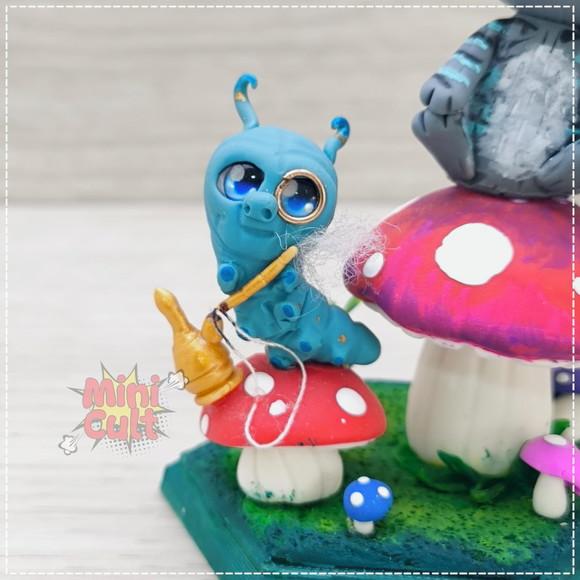 Mini Cult Gato de Cheshire e Absolem - Alice no País das Maravil