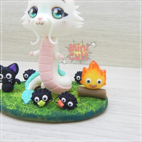 Mini Cult Haku + Calcifer + Jiji + Fuligens - Studio Ghibli
