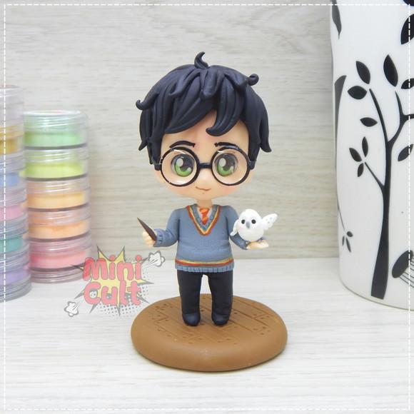 Mini Cult Harry Potter + Varinha e Edwiges