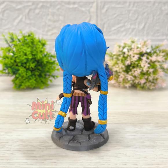 Mini Cult Jinx com Fishbones - Arcane / League of Legends