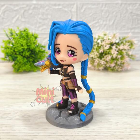 Mini Cult Jinx com Fishbones - Arcane / League of Legends