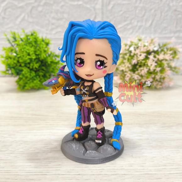 Mini Cult Jinx com Fishbones - Arcane / League of Legends