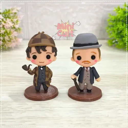 Fofitos Kawaii Sherlock Holmes e Dr. Watson