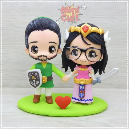 Mini Cult Casal Personalizado Cosplayer - Link e Zelda