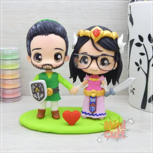 Mini Cult Casal Personalizado Cosplayer - Link e Zelda