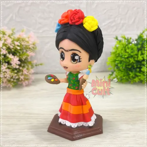 Mini Cult Frida Kahlo com Pincel e Godê
