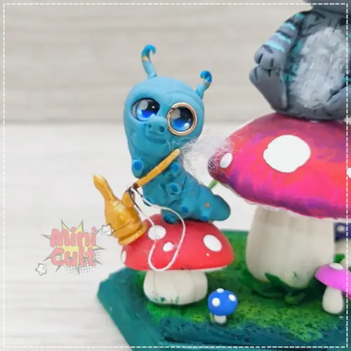 Mini Cult Gato de Cheshire e Absolem - Alice no País das Maravil