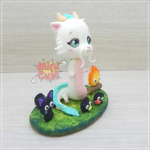 Mini Cult Haku + Calcifer + Jiji + Fuligens - Studio Ghibli
