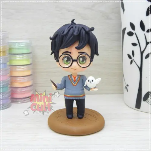 Mini Cult Harry Potter + Varinha e Edwiges