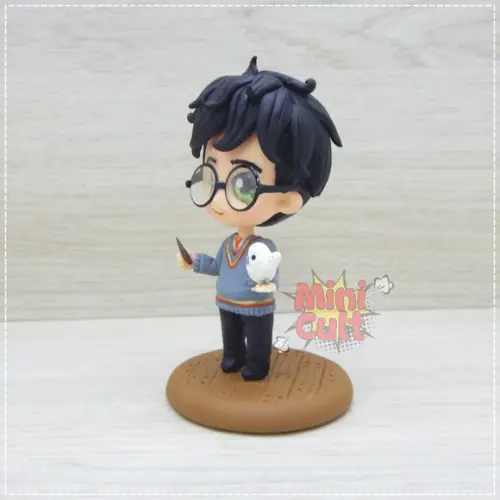 Mini Cult Harry Potter + Varinha e Edwiges