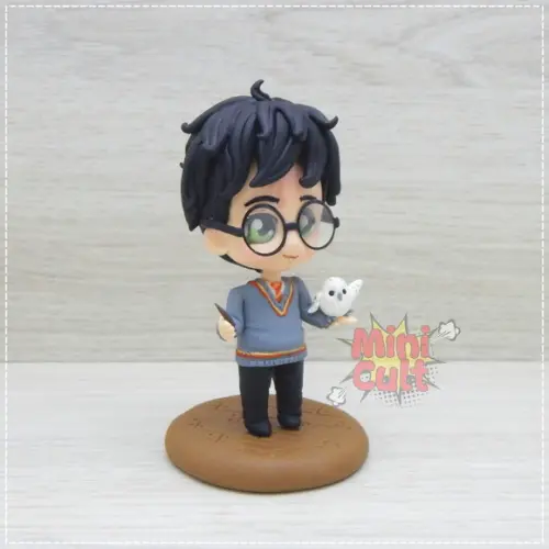 Mini Cult Harry Potter + Varinha e Edwiges