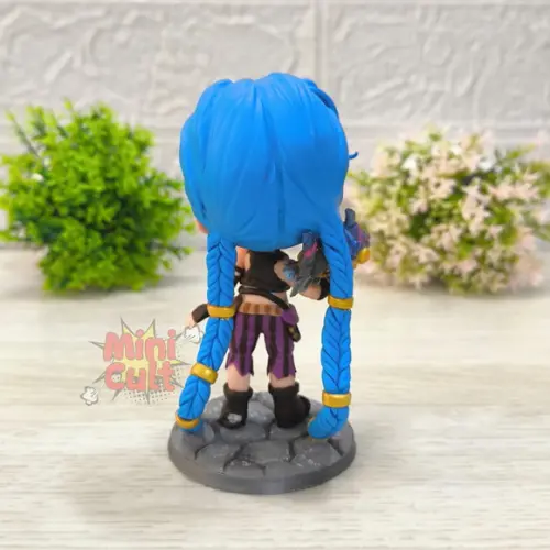 Mini Cult Jinx com Fishbones - Arcane / League of Legends