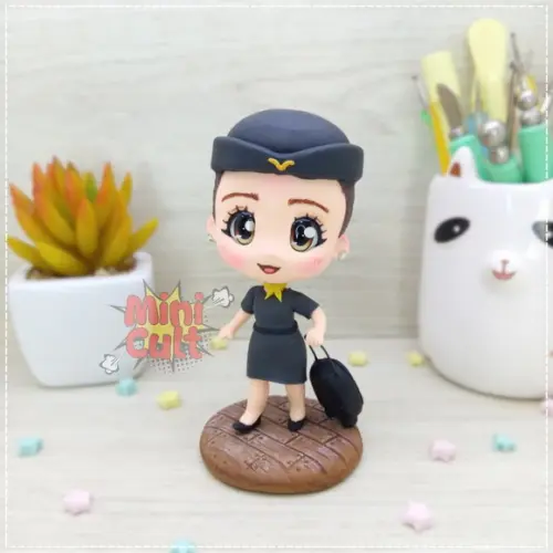 Mini Cult Personalizado Comissária de Vôo