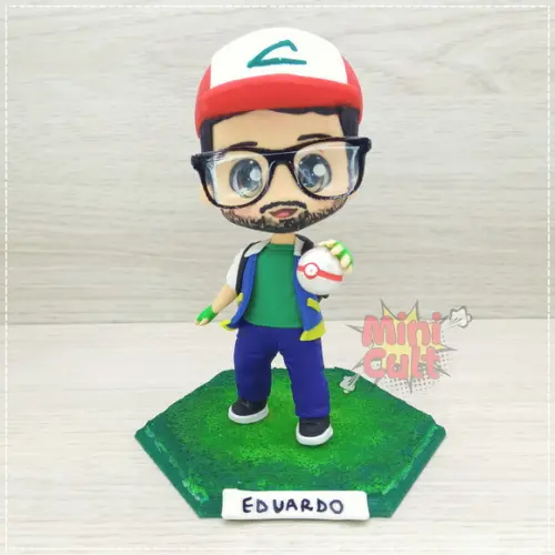 Mini Cult Personalizado Cosplayer - Ash (pokémon)