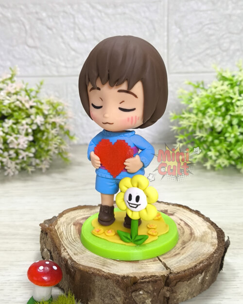 Mini Cult Frisk + Flowey - Undertale