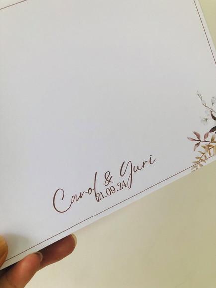 Caderno Mensagens/assinatura Casamento