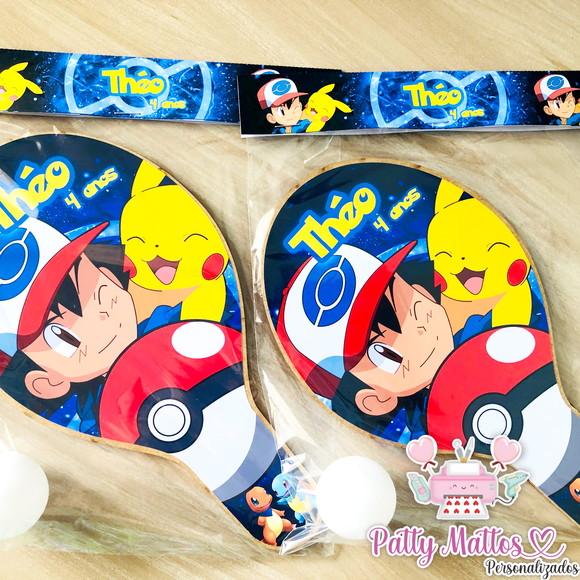 Kit Raquete Ping Pong Pokemon