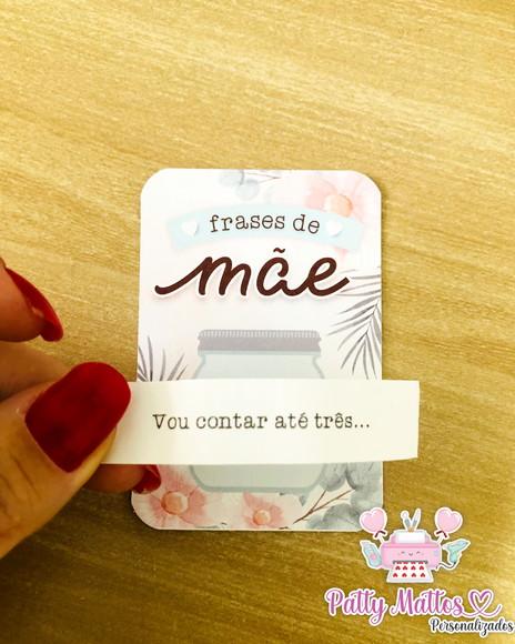 Lembrancinha Card com Mensagens em Capsula -dia das Mães