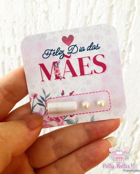 Lembrancinha Card com Mensagens em Capsula e Brinco