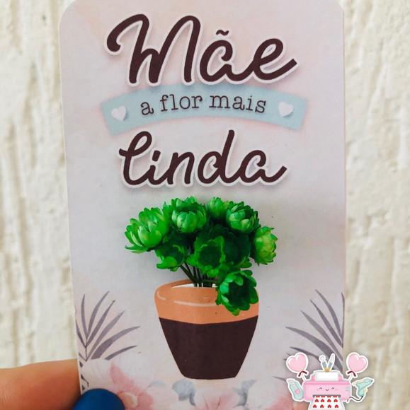 Lembrancinha Dia das Mães - Card Vasinho com Florzinha