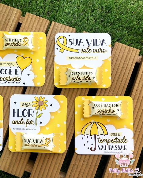 Lembrancinha Setembro Amarelo - Card com Bala